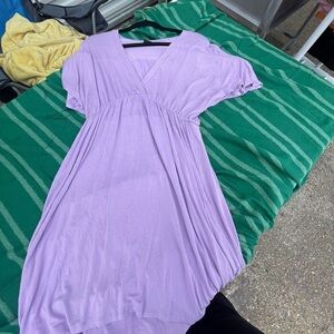 Lock & Love - Lavender V-Neck Women's Dress